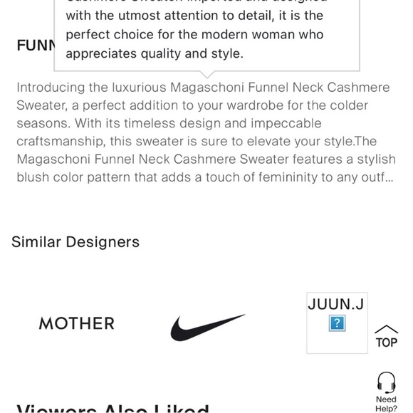 Magaschoni blush 100% cashmere sweater S/P - Picture 7 of 8